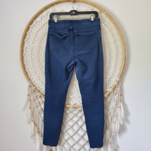 Spanx Jean-ish Denim High Rise Back Pocket Stretch Leggings Size L - Picture 6 of 8